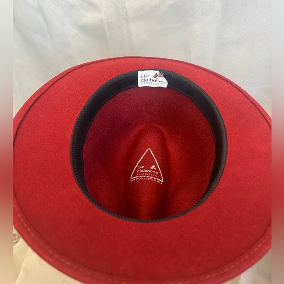 Vintage Wool Liz Claiborne Rust Red Hat - Picture 6 of 6